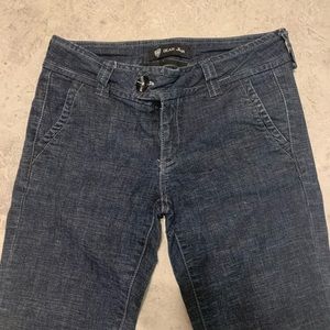 Dean Jean Dark Wash Bootcut Jeans Womens Stretch Low Rise Size 8